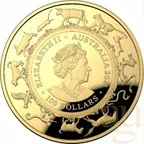 1 Unze Goldmünze Australien RAM Lunar Ochse 2021 - polierte Platte
