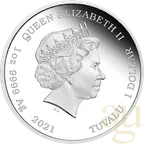 1 Unze Silbermünze Tuvalu - James Bond 007 - For Your Eyes Only 40th Anniversary 2021 - polierte Pla