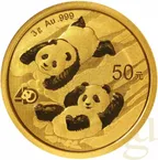 3 Gramm Goldmünze China Panda 2022