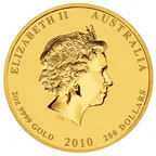 2 Unzen Goldmünze Australien Lunar II Tiger 2010