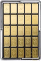 50 x 1 Gramm Goldbarren Heimerle + Meule UnityBar
