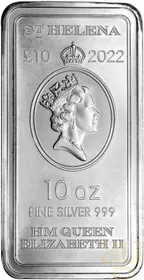 10 Unzen Silber St. Helena Münzbarren 2023