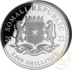 1 Kilogramm Silbermünze Somalia Elefant 2022