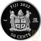 1 Unze Silbermünze Fiji Dogs - 2022 - prooflike