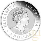 1 Unze Silbermünze Australien Wombat 2022 coloriert - Coincard