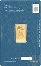5 Gramm Goldbarren The Royal Mint - Britannia