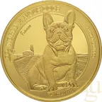 1 Unze Goldmünze World Famous Dogs - Bulldogge 2022