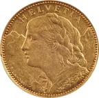 10 schweizer Franken Goldmünze Vreneli 1911