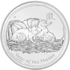 1 Unze Silbermünze Australien Lunar II Maus 2008
