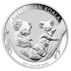 10 Unzen Silbermünze Australien Koala 2011