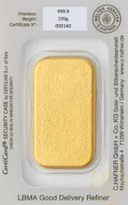 100 Gramm Goldbarren C. Hafner Gussbarren