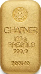 100 Gramm Goldbarren C. Hafner Gussbarren