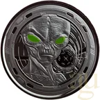 4x 1/2 Unze Afrika Ghana Alien Silbermünzen 2022 - Four Coin Set