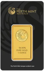 31,1 Gramm Goldbarren Perth Mint - Känguru