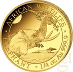 1/4 Unze Goldmünze Somalia Elefant 2023