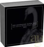 5 Unzen Silbermünze Australien Schwan 2023 - High Relief - polierte Platte