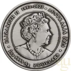 2 Unzen Silbermünze Australien Ningaloo Eclipse 2023 - Antik Finish coloriert