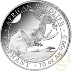 10 Unzen Silbermünze Somalia Elefant 2023
