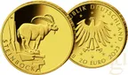 20 Euro Goldmünze Rückkehr der Wildtiere - Steinbock 2023 (D)