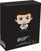 1 Unze Silbermünze Tuvalu Minted Mini James Bond 2023 - coloriert