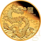 1/10 Unze Goldmünze Australien Lunar III Drache 2024 - polierte Platte