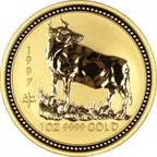 1/20 Unze Goldmünze Australien Lunar I Ochse 1997