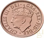 1/2 Pfund Goldmünze Coronation Sovereign King Charles 2023