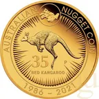 2 Unzen Goldmünze Australien Nugget/Känguru 35th Anniversary 2021 proof