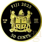 1/10 Unze Goldmünze Fiji Cats 2023 - prooflike