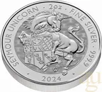2 Unzen Silbermünze Tudor Beasts Seymour Unicorn 2024