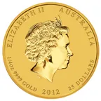 1/4 Unze Goldmünze Australien Lunar II Drache 2012