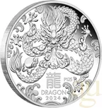 Silbermünze Australien Lunar III Drache 2024 - Trio Set