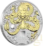 Silbermünze Australien Lunar III Drache 2024 - Trio Set