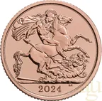 1/2 Pfund Goldmünze Sovereign King Charles 2024