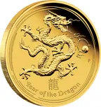 1 Unze Goldmünze Australien Lunar II Drache 2012 - polierte Platte