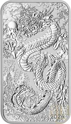 1 Unze Silbermünze Perth Mint Rectangular Dragon 2024