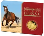 1/4 Unze Goldmünze Australien Lunar II Pferd 2014 - polierte Platte