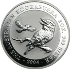 1 Unze Silbermünze Australien Kookaburra 2004