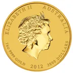 1 Kilogramm Goldmünze Australien Lunar II Drache 2012