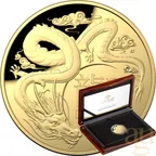 1 Unze Goldmünze Australien RAM Lunar Drache 2024 Domed - Proof