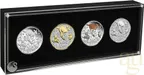 4x 1 Unze Silbermünze Australien 125 Jahre Perth Mint 2024 - Typeset Collection