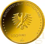 1/2 Unze Goldmünze - Säulen der Demokratie - 100 Euro Recht 2021 (A)