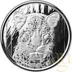 1 Unze Silbermünze Afrika Ghana Leopard 2023