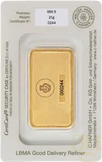 25 Gramm Goldbarren C. Hafner